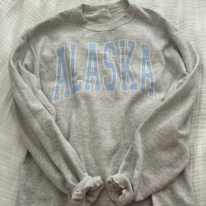 Oversized Heather Grey Alaska Crewneck
